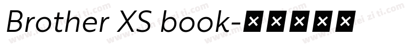 Brother XS book字体转换
